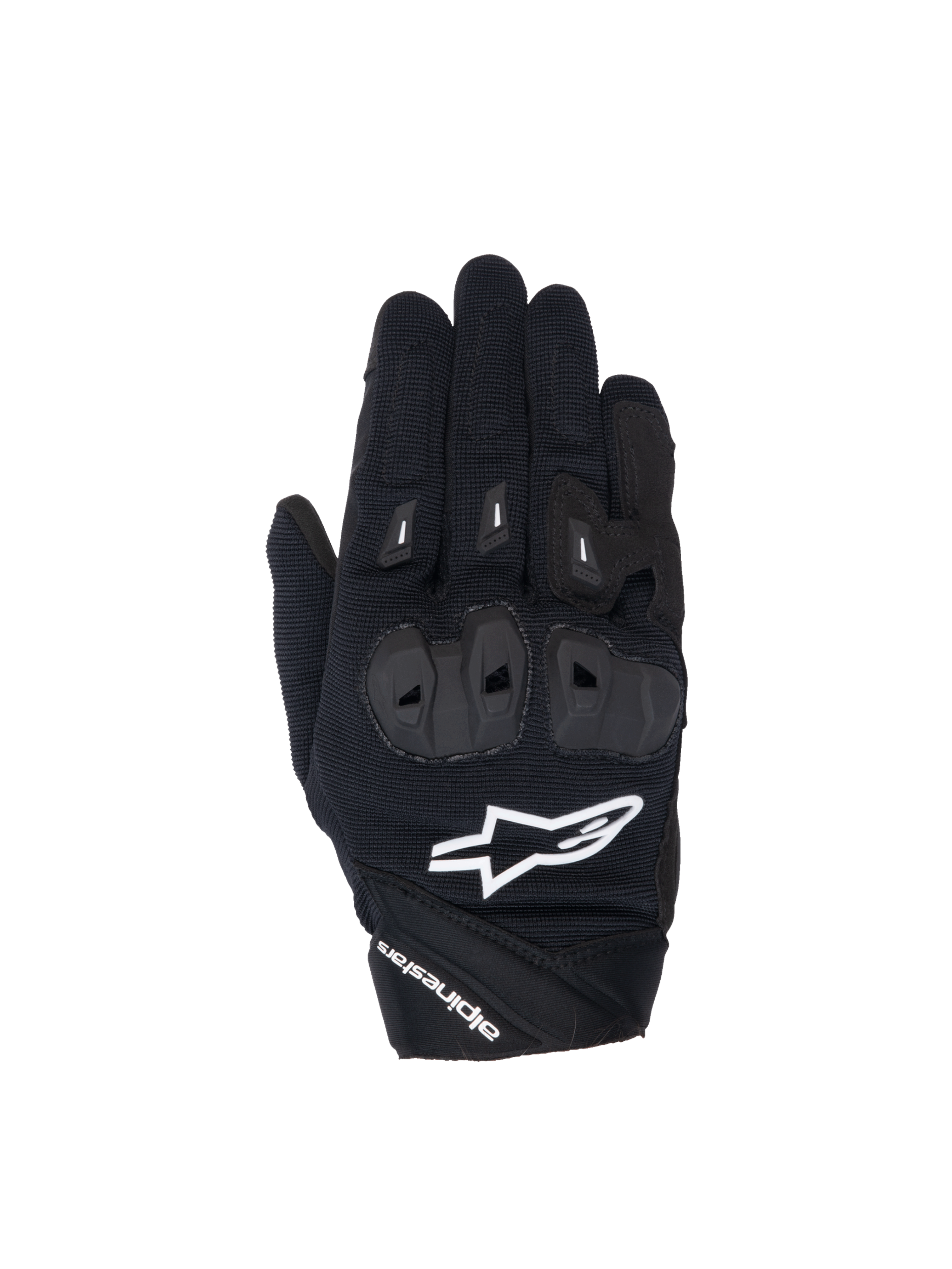 Alpinestars Stella SP X 1 Women's Sport Gloves, Black and White, with TPR knuckle protection and durable textile construction.