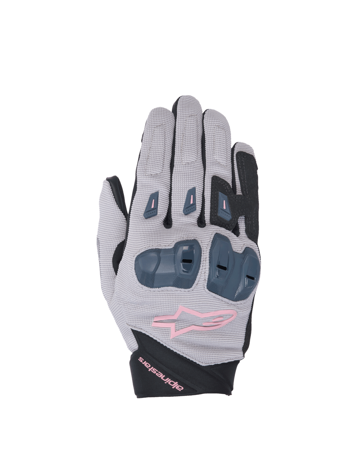 Alpinestars Stella SP X 1 racing motorcykelhandsker, dame, grå og sort med pink, TPR-knobeskyttelse, CE-certificeret