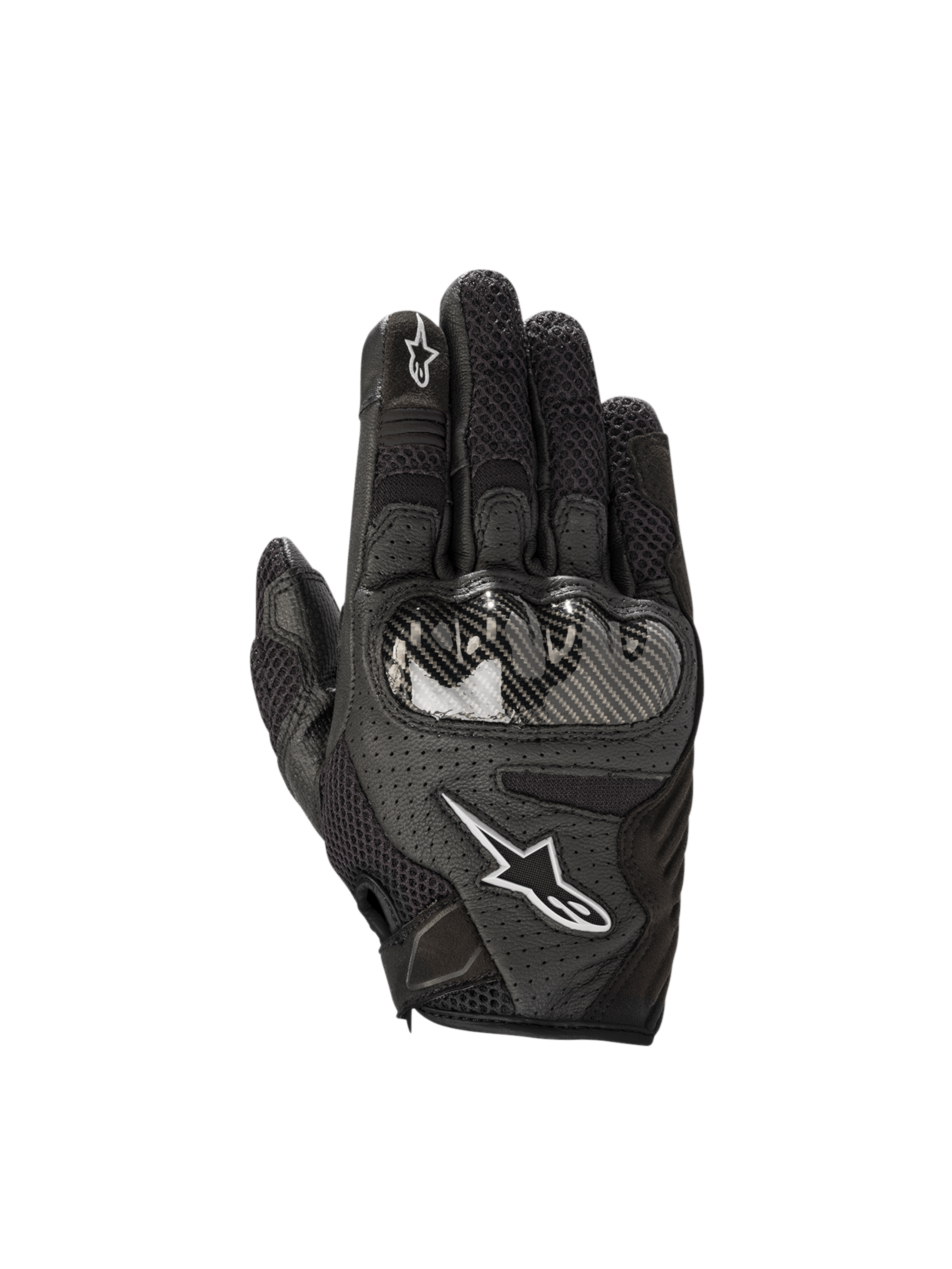 Alpinestars Stella SMX1-Air V2 handsker, dame-motorcykelhandsker i sort læder og mesh med hård knobeskyttelse, CE-godkendt.