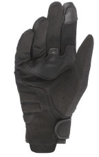 Alpinestars Stella Copper Gloves - Women, Black, Palm View, featuring full synthetic suede palm with reinforcement patches, touchscreen compatible fingertip, and hook and loop wrist closure