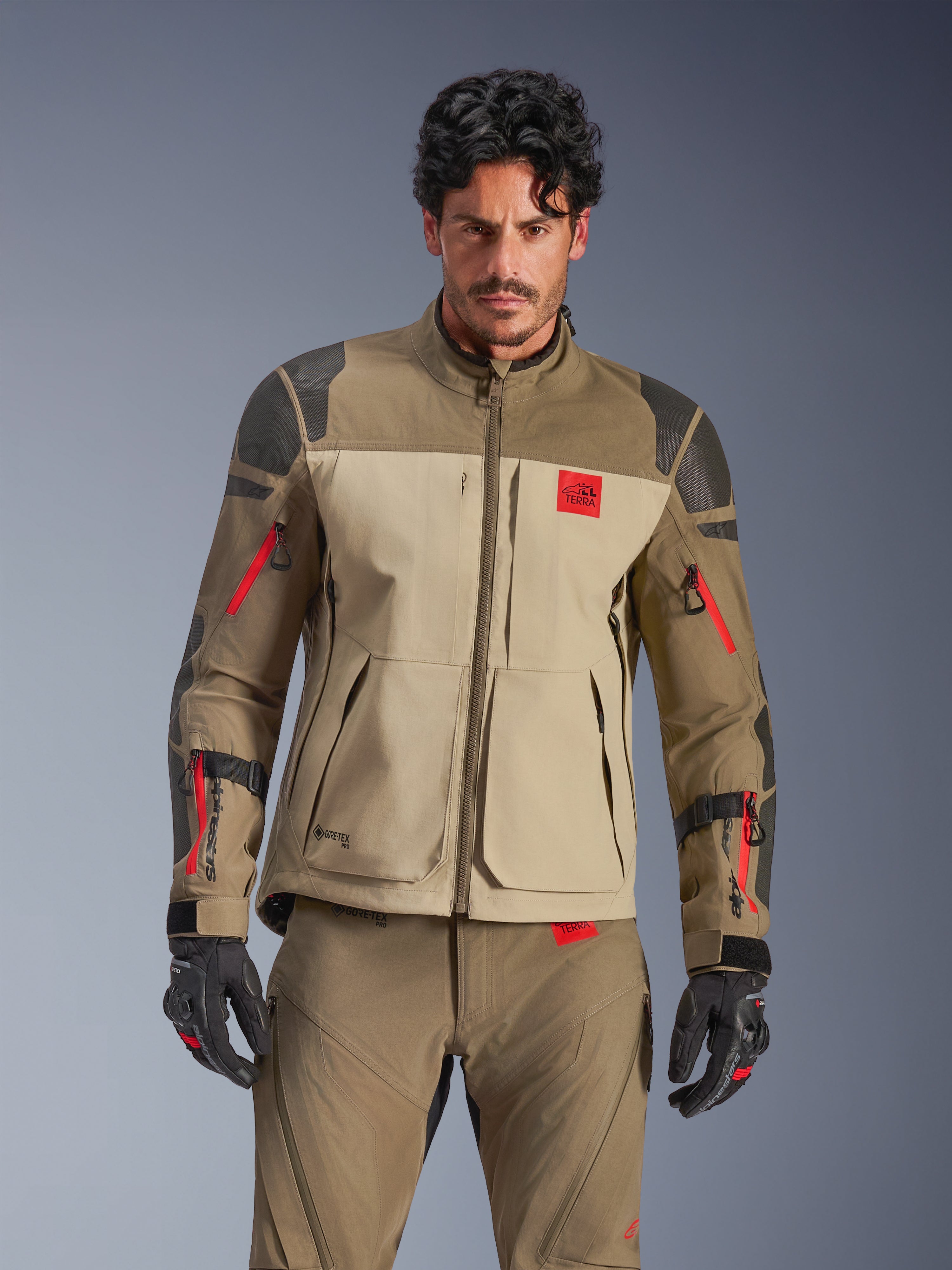 Nazca 3L GORE-TEX PRO - Brown Motorcycle Jacket | Alpinestars®