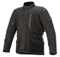 Alpinestars Ketchum GORE-TEX-jakke, sort motorcykel touringjakke med høj krave, flere ventilationsåbninger med lynlås og store cargo-lommer, justerbare stropper på ærmer og i taljen, forstærkede skulderpaneler og holdbar tekstilkonstruktion til adventure-kørsel