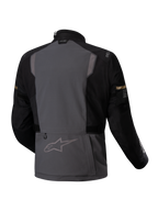 Alpinestars ST-7 2L GORE-TEX Jakke, vandtæt adventure-motorcykeljakke set bagfra i koksgrå og sort med reflekser og CE-certificering