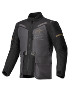 Alpinestars ST-7 2L GORE-TEX Jakke, mørkegrå og sort adventure touring motorcykeljakke med lamineret vandtæt konstruktion og CE-certificering