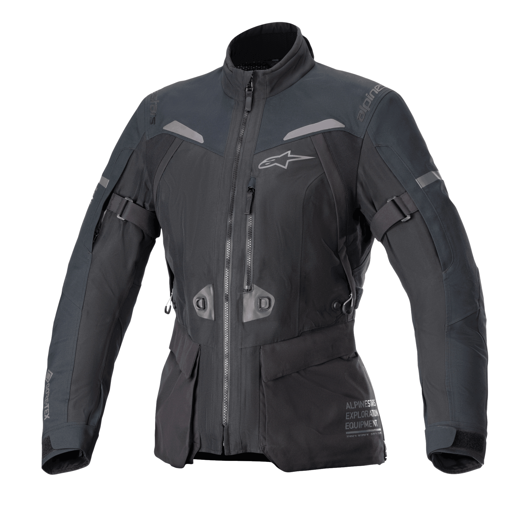 Alpinestars Stella ST-7 2L GORE-TEX Jakke, damemotorcykel touringjakke, sort og mørkegrå, vandtæt lamineret konstruktion med CE-certificering