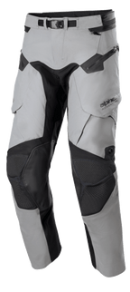 Alpinestars Boulder 3L GORE-TEX bukser, adventure motorcykelbukser, mørkegrå og sort, med forstærkede Superfabric-knæpaneler, cargolommer med lynlås og justerbart taljebælte, holdbar vandtæt konstruktion til off-road og adventure kørsel
