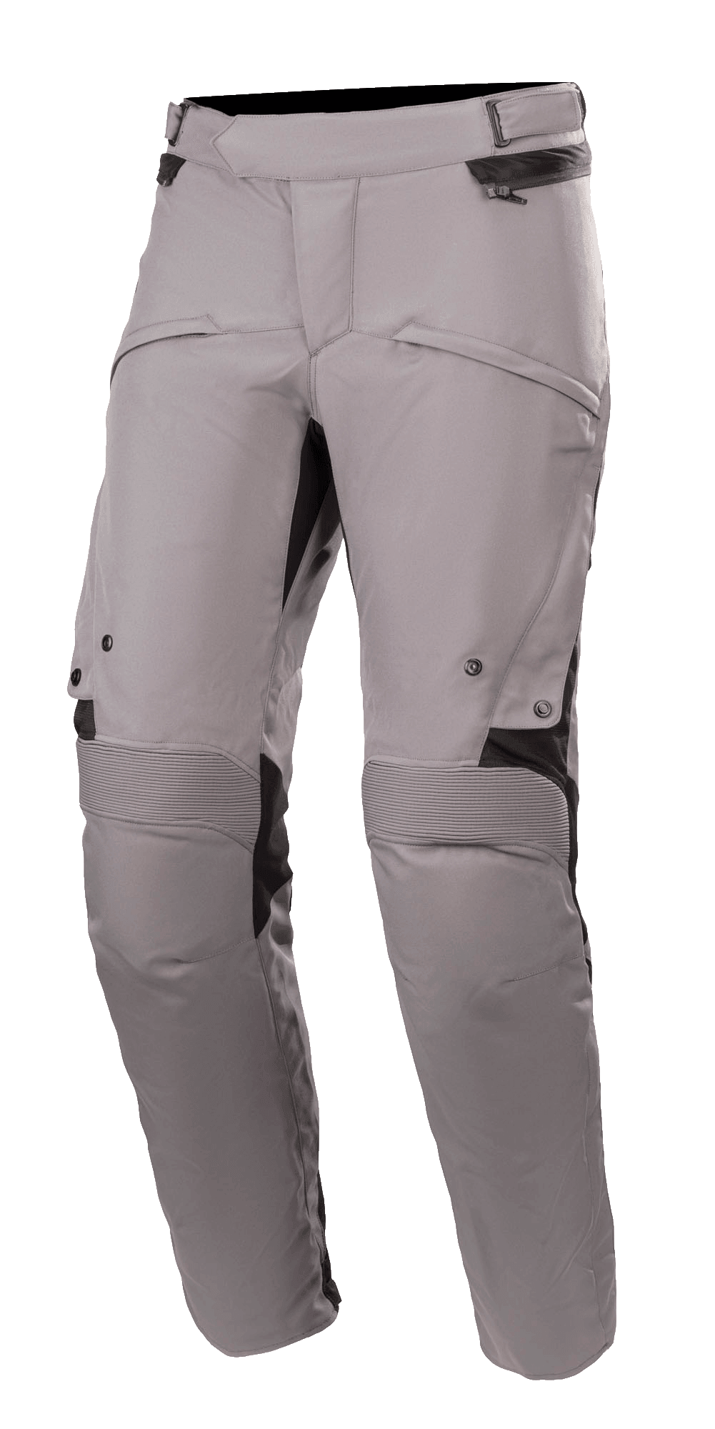 Alpinestars Road Pro GORE-TEX bukser, motorcykeltouringbukser, mørkegrå og sort, med harmonika-strækpaneler på knæene, justerbare stropper i taljen, ventilation og lommer med lynlås, slidstærk teknisk tekstilkonstruktion