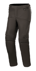 Alpinestars Stella Road Pro GORE-TEX bukser, dame motorcykelbukser til touring, sort, vandtæt og åndbart tekstil, artikulerede knæ med forstærket ribbet stof, hoftelommer med lynlås og justerbare taljestropper