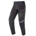 Alpinestars 2021 Techstar Phantom bukser, motocross-bukser, sort med hvide detaljer, stort omridset stjernelogo på låret, ASTARS-branding på knæene, teknisk rip-stop-stof med perforerede zoner og 3D Babel-knækonstruktion til off-road racing