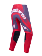 Alpinestars Supertech Hiten AFD motocrossbukser i rød og grå med ventileret mesh og læderknæpaneler til terrænkørsel.