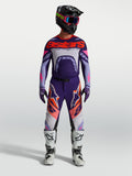Alpinestars Supertech Dyna Gear Set og bukser, herre-motocrossudstyr i lilla og pink fluo, atletisk racingpasform