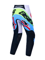 Alpinestars Supertech Dyna Pants, Men's Motocross Racing Pants in Green Fluo and Black, rear view with breathable zones.