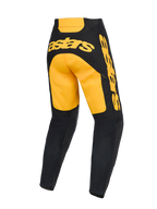 Alpinestars 2026 Racer Riway bukser, motocrossbukser, gul og sort, set bagfra med markant gul 'astars' branding over bagen og siden, sorte underben med mesh-paneler og ergonomisk forbuet konstruktion til off-road racing