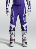 Alpinestars Supertech Vesta bukser, blå og hvide motocrossbukser med atletisk pasform og rip-stop-konstruktion.