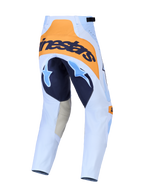 Alpinestars Techstar Maven motocrossbukser til herre, blå og orange, set bagfra med forstærket sæde.
