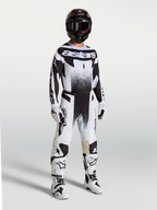 Alpinestars Techstar Swan bukser, herre-motocrossbukser, sort og hvid, atletisk race-pasform, strækbart ripstop-stof