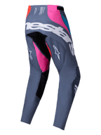 Alpinestars 2025 Techstar Dreem bukser, motocross-bukser, grå multifarvet med lyserøde og røde paneler, set bagfra med hvidt logo over sædet, atletisk design til terrænkørsel