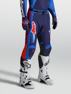 Alpinestars Racer Hunt bukser, herre-motocrossbukser, blå og rød, slidstærkt 600D polyfabric med race-pasform.