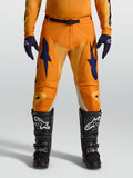 Alpinestars Racer Amber bukser, motocrossbukser i orange og mørkeblå, slidstærkt 600D polyfabric og race fit.
