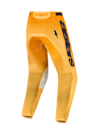 Alpinestars Racer Amber bukser, orange og mørkeblå motocrossbukser set bagfra, slidstærkt polyfabric og strækpaneler