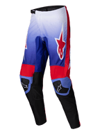 Alpinestars 2025 Fluid Wurx Bukser, motocross-ridingstøvler, lilla og rød med 600D polyfabric-konstruktion og stretchfløjlspaneler