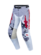 Alpinestars Racer Air Lone Pants, gray and red motocross gear with ventilated construction and ergonomic pre-curved fit.