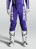 Alpinestars 2027 Fluid Apex V2 bukser, blå og hvide herre-motocrossbukser til off-road performance, vist på model.