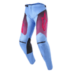 Alpinestars 2024 Racer Hoen bukser, motocrossbukser, Lavan Purple og sort, lyseblåt lavendelfarvet chassis med lilla fade lårpaneler og lyserødt stjernelogo, sorte indvendige knæpaneler, forbuet ergonomisk design til off-road performance