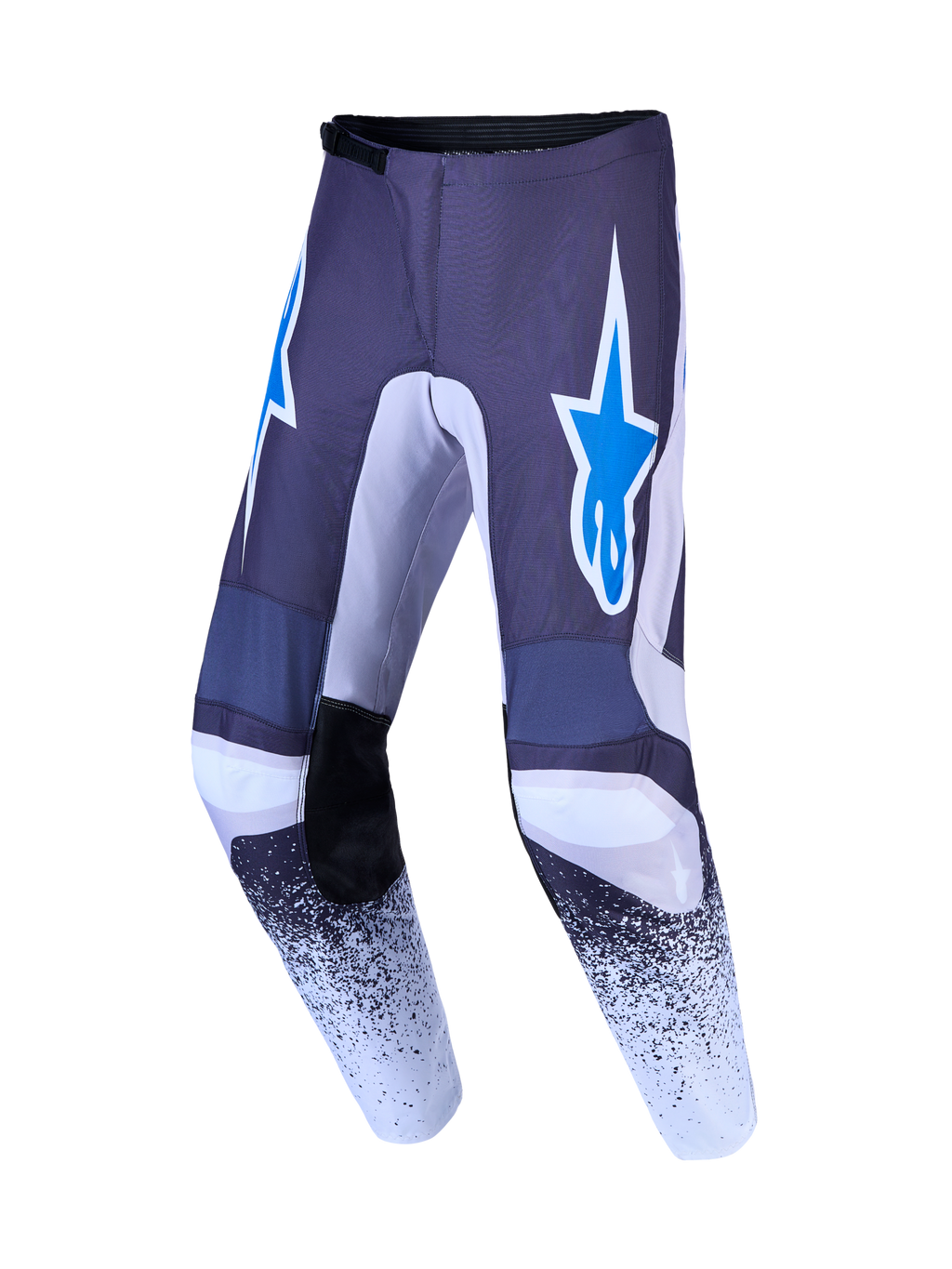 Alpinestars Fluid Drag bukser, herre-motocrossbukser, grå og blå, forstærket polyfabric med stjernelogo-grafik
