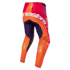Alpinestars 2024 Techstar Pneuma bukser, motocross- og off-road bukser, dyb lilla, orange og mørkeblå, hvidt logo på bagsiden, teknisk design med høj åndbarhed og bevægelsesfrihed