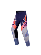 Alpinestars Supertech Dyna bukser til ungdom, motocrossbukser, lilla og pink, strækbar rip-stop konstruktion, atletisk pasform.