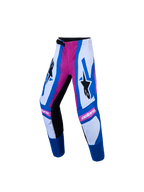 Alpinestars Supertech Maven bukser og gear set til ungdom, motocrossbukser i hvid, pink og blå, atletisk off-road pasform.