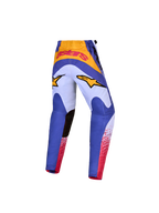 Alpinestars 2027 Fluid Drag bukser til ungdom, blå og guld motocrossbukser med hvide og røde detaljer, set bagfra.