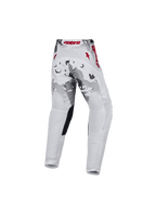 Alpinestars 2027 Fluid Lone bukser til ungdom, motocrossudstyr i grå camouflage og hvid med røde detaljer, set bagfra