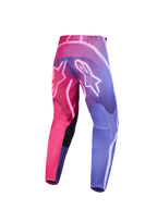 Alpinestars Stella Fluid Kepler bukser, dame-motocrossbukser til terrænkørsel, pink og lilla gradient, hvide Astar-logoer, set bagfra