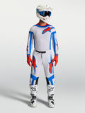 Alpinestars Supertech Vesta trøje og udstyrssæt, herre-motocrossudstyr i lilla, rød og blå med pro-pasform.
