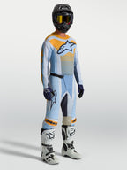 Alpinestars Techstar Maven udstyrssæt, herre motocrossudstyr i støvet blå og orange, atletisk race-fit design.