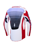 Alpinestars Techstar Maven Jersey AND 2027 Techstar Maven Gear Set, Red and White motocross jersey with a vented rear panel.