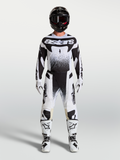 Alpinestars Techstar Swan trøje og udstyrssæt, herre-motocross-outfit i sort og hvid med prikket grafik