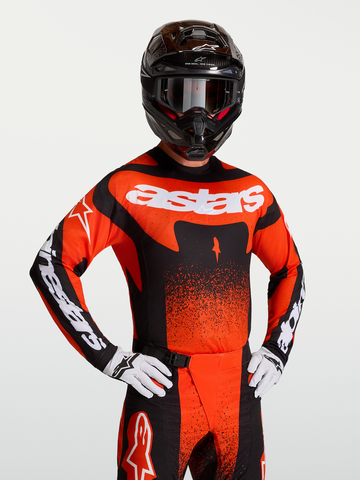 Alpinestars Techstar Swan Jersey, Motocross Racing Jersey, Men's, Cardinal Red and Black, Athletic Fit.