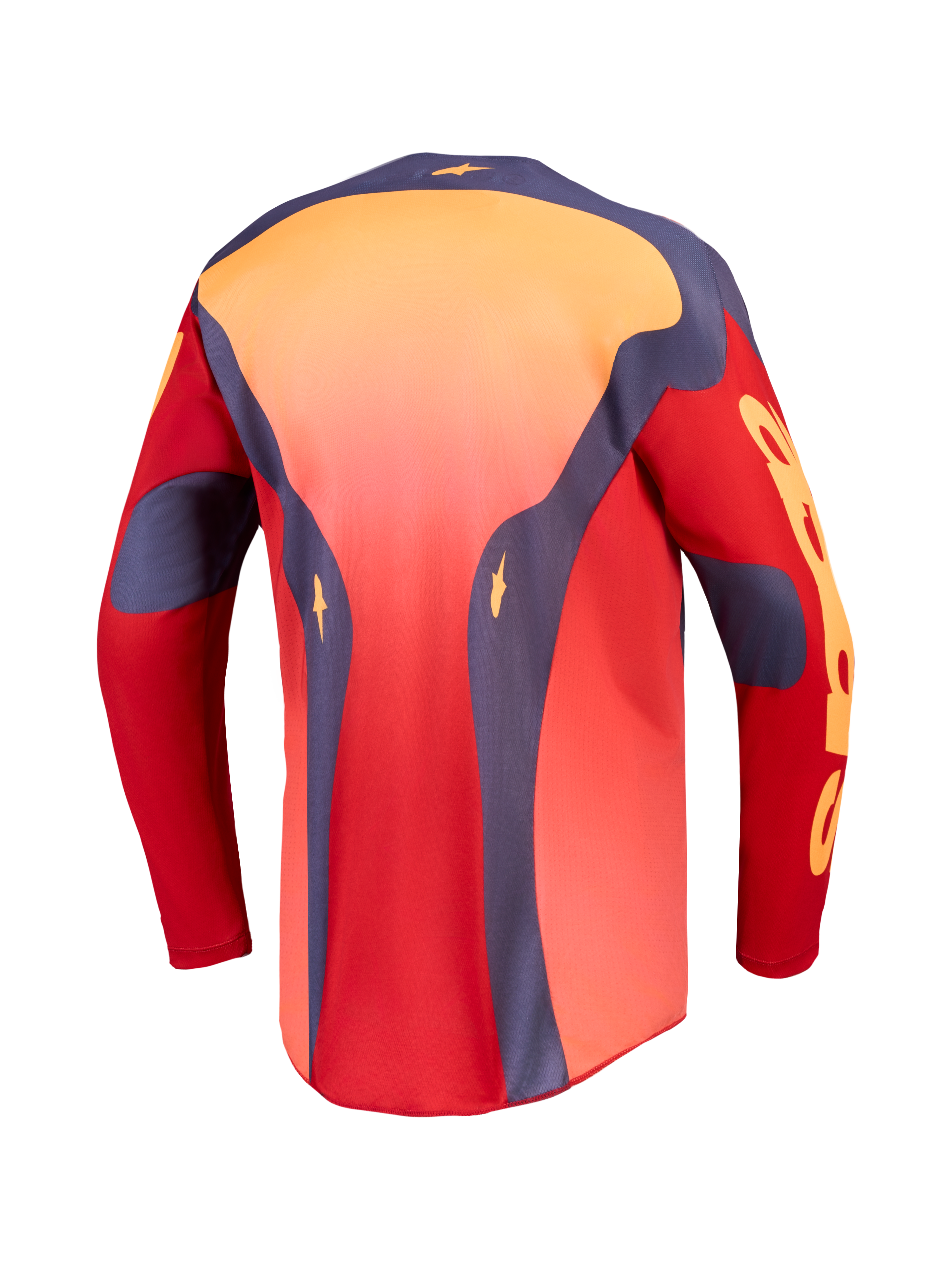 Alpinestars Racer Hunt Jersey, red and graystone men's motocross jersey featuring an extended rear hem and sport fit.