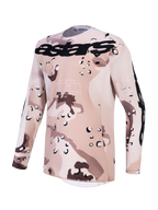 Alpinestars Racer Lone trøje, langærmet motocross-top i sand og sort desert camo, let fugttransporterende polyfabrik, herremodel til off-road kørsel