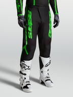 Alpinestars Fluid Apex V2 Bukser, herre-motocrossbukser, sort og neon grøn, 600D polyfabric, sport fit til off-road kørsel