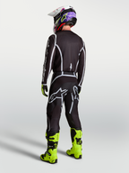 Alpinestars Fluid Apex V2 trøje, herre-motocrosstrøje i sort og sølv, performance pasform set bagfra.