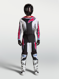 Alpinestars Fluid Drag Trøje og Fluid Drag Gear Set, motocrossudstyr i sort og hvid med rød grafik til terrænkørsel
