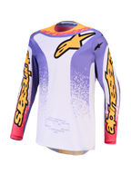 Alpinestars Fluid Drag trøje, herre-motorcrosstrøje, lys lilla og blå iris, fugttransporterende poly-stof til off-road