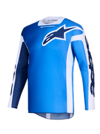 Alpinestars 2026 Racer Air Portl Jersey, motocross-trøje, Ucla blå og hvid, med et stort mørkeblåt Astars-logo på brystet, hvide sidepaneler, letvægts mesh-struktur for høj luftgennemstrømning