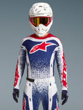 Alpinestars Limited Edition Techstar Unity Jersey, a red, white, and blue motocross top with an athletic race fit.