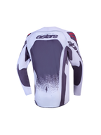 Alpinestars Ungdom Supertech Swan trøje, grå og hvid motocrosstrøje set bagfra med mesh og astars-branding.