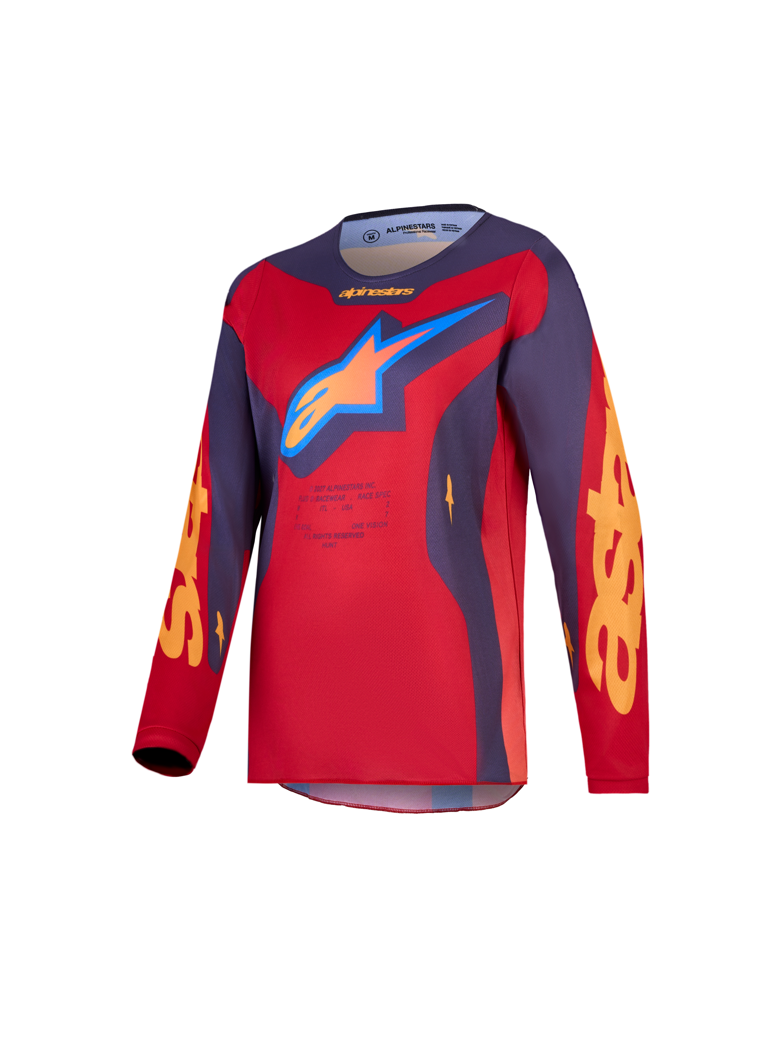 Alpinestars Fluid Hunt Trøje Ungdom AND Ungdom Fluid Hunt Gear Set, rød og grå motocrosstrøje i åndbart polystof